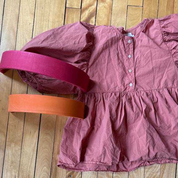 Rudy Jude Day Blouse Terracotta Puff Sleeve Blouse - Picture 8 of 10